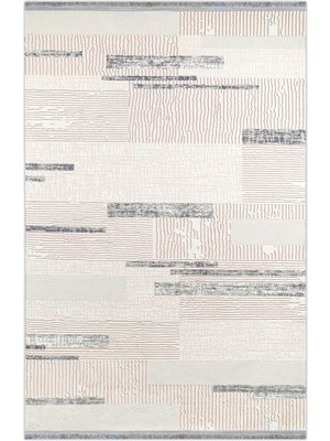 Halı Sepeti Safir A5336A Gri & Krem Halı – 14MM Hav, Robot Süpürge Uyumlu Salon & Koridor Halısı