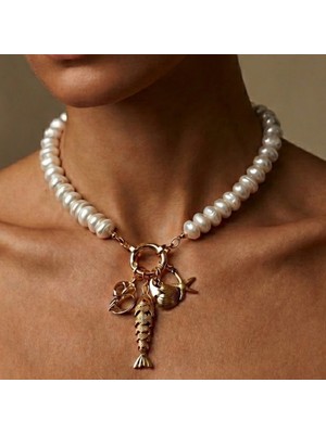 THEIA GemWorks Vial - Disk Barok İnci Kolye