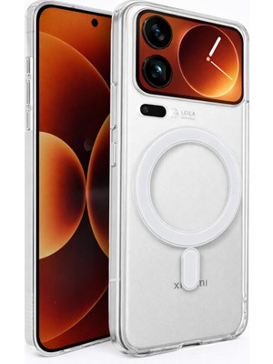 Vissona Redmi 17 Pro Max Uyumlu Kamera Korumalı Magsafe Wireless Şarj Özellikli Lüks Şeffaf Silikon Telefon Kılıfı