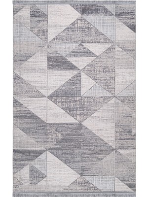 Halı Sepeti Safir A5902B Gri Halı – 14MM Hav, Robot Süpürge Uyumlu Salon & Koridor Halısı