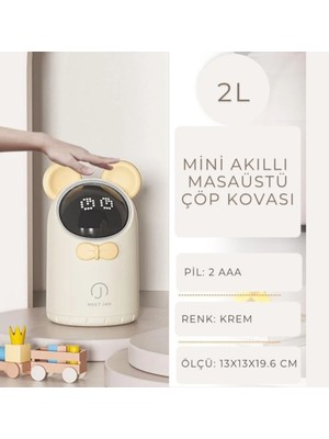 Mini Akıllı Çöp Kovası (Ayıcık) Elpheco 2L