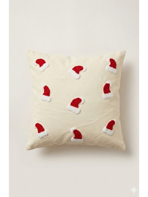 Maharat Yılbaşı Christmas Desenli Punch Kırlent Yastık Kırlent Kılıfı