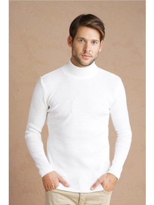 Tarz Cool Erkek Düz Balıkçı Yaka Triko Kazak