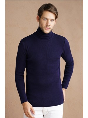 Tarz Cool Erkek Düz Balıkçı Yaka Triko Kazak