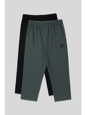 Tommy Life Standart Fit 2li Paket Siyah-Haki Erkek Kapri - 83102