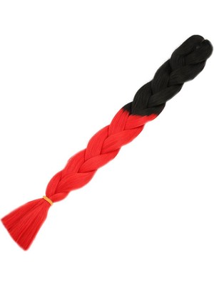 Zemira Afrika Örgülük Sen Ombreli 100 Gr. / Siyah / Kırmızı