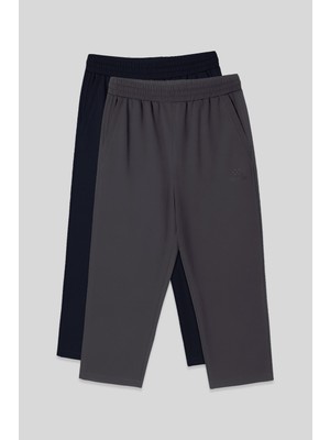 Tommy Life Standart Fit 2li Paket Lacivert-Koyu Gri Erkek Kapri - 83102