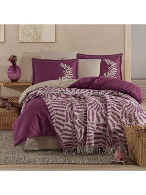 Zemira Çift Kişilik Battaniyeli Nev Takımı Liora V1 Lila