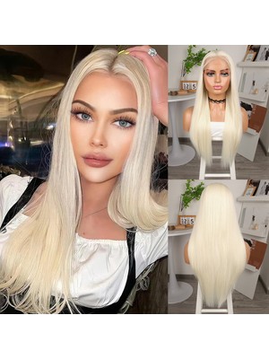 Zemira Fiber Sen Platin Düz Tül Peruk