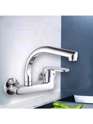 Lupobianco 2 Yıl Garantili Dekor Borulu Yandan Aplike Mutfak Bataryası