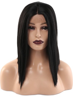 Zemira Fiber Sen Bob Kısa Tül Peruk / Siyah