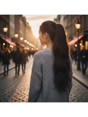 Zemira Tokalı Dalgalı At Kuyruğu / Kahverengi