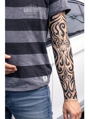 Zemira Giyilebilir Kol Dövmesi Çorap Dövme 3D Baskılı Kol Bacak Dövme 2 Adet Model 11