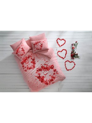 Zemira Glow Parlayan Çift Kişilik Ranforce Nev Takımı Roses Pembe