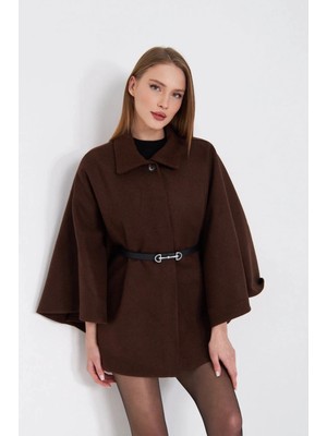 Zemira Kemerli Kaşe Panço Kahve Pt