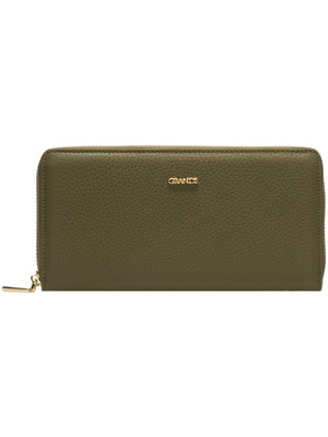 Grande Gerçek Deri Fermuarlı Kadın Cüzdanı Büyük Boy Hakiki Deri