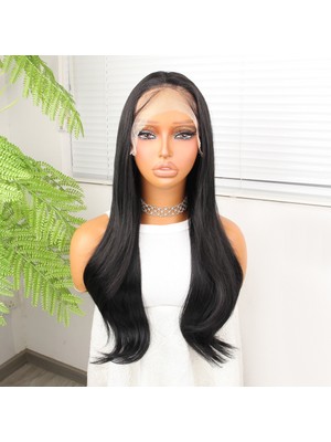 Zemira Siyah Fiber Sen Hafif Dalgalı Tül Peruk