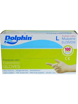 Zemira Pudralı Beyaz Latex Muayene Eldiveni Büyük Boy (L) 100 Lü Paket