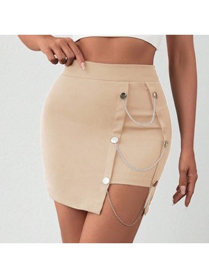 Zemira Zincirli Mini Etek S241008