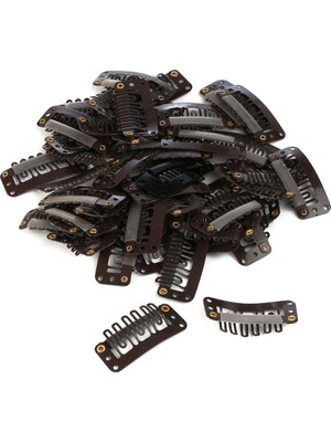 Zemira Çıt Çıt Klipsi Küçük / 10 Adet / Koyu Kahverengi