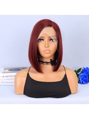 Zemira Kızıl Kısa Yan Tül Peruk