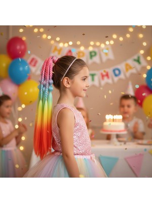 Zemira Bn ve Düz Salaş Örgülü Lastikli At Kuyruğu / ACM16