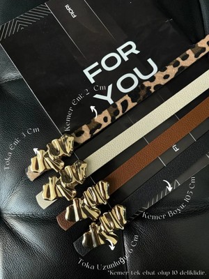 Fiori Tasarım Tokalı Kadın Kemeri, Ceket Kemeri, Gömlek Kemeri, Elbise Kemeri