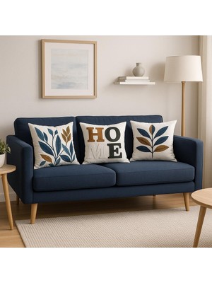 Ber-Tun Tekstil Kırlent Kılıfı 3'lü Takım