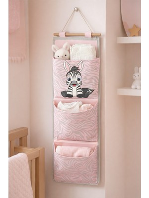 Luxway Home Yıldız Baskılı 3 Cepli Çok Amaçlı Askılı Duvar Tipi Dolap Içi Banyo Mutfak Düzenleyici Organizer 20 x 60