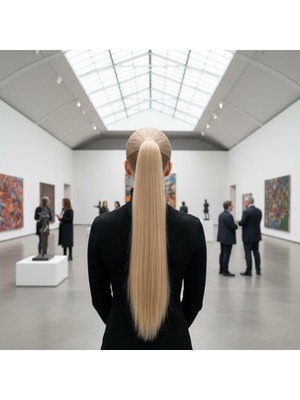 Zemira Tokalı Düz At Kuyruğu / Balköpüğü Beyaz Platin Röfleli