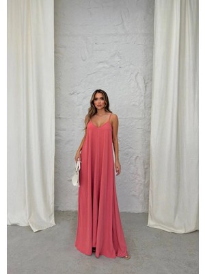 Zemira Aerobin Uzun Elbise Pembe Pt