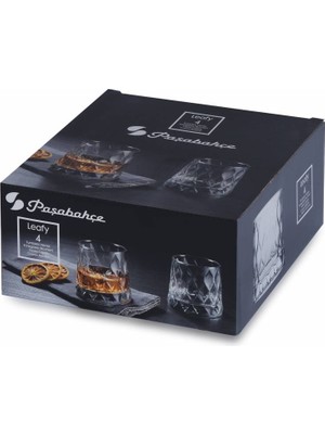 Paşabahçe 300 cc Leafy Desenli Su Bardağı 6'lı Set Şeffaf Cam ile Özel Tasarım 420194