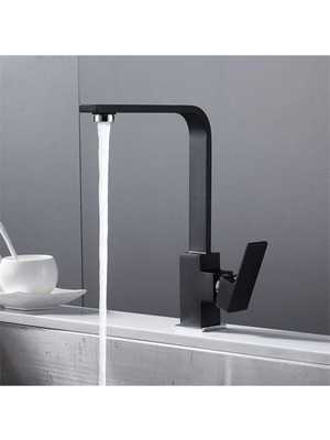 Melfa Kare Yüksek Gövde Mutfak Bataryası Çift Su Girişli 5 Yıl Garantili