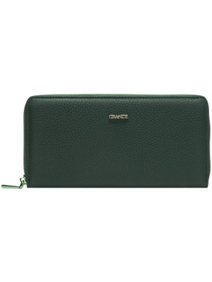 Grande Gerçek Deri Fermuarlı Kadın Cüzdanı Büyük Boy Hakiki Deri