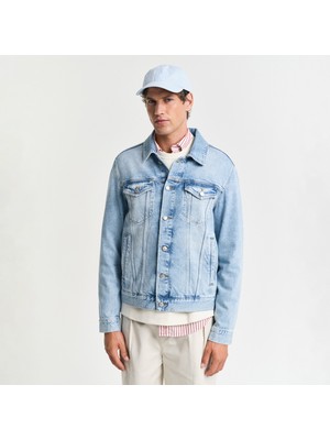 Gant Erkek Mavi Regular Fit Klasik Yaka Denim Ceket