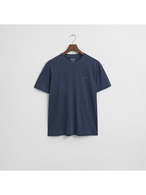 Gant Erkek Lacivert Regular Fit Bisiklet Yaka T-Shirt