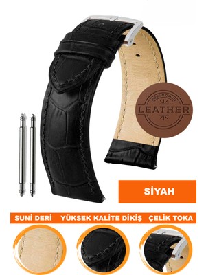  14mm-16mm-18mm-20mm-22mm-24mm-26mm-28mm saatlerle uyumlu soft deri saat kordonu kayışı al11-kb-b