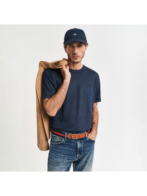 Gant Erkek Lacivert Regular Fit Bisiklet Yaka T-Shirt