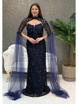 E&A Eren Abiye Straplez Pelerınlıbalık Ebıse