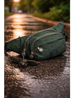 Newish Polo Suya Dayanıklı Bel Çantası Çok Bölmeli Hafif Günlük Kullanım Spor Seyahat Çantası Anahtarlık Hediyeli