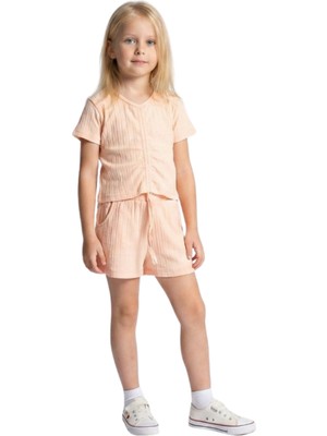 Crassi Kız Çocuk Takım Şortlu Büzgüllü Krinkıl Kumaş