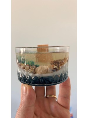 Lilac Mum Doğal Deniz Kabuğu Soya Wax Jel Wax