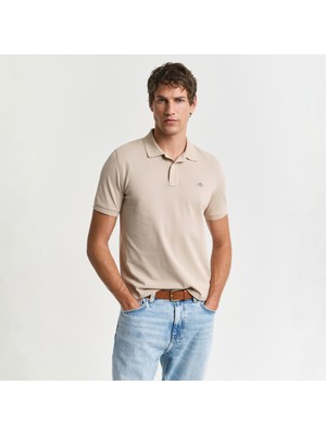 Gant Erkek Bej Regular Fit Polo