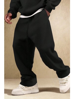 Tarz Cool Gri Oversize Rahat Kesim Baggy Erkek Eşofman Altı