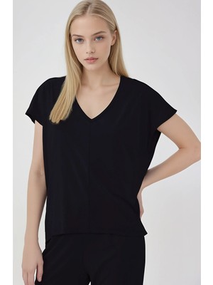 Vitrin V Yaka Arkası Uzun Bluz