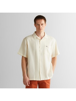 Gant Erkek Krem Regular Fit Klasik Yaka Gömlek