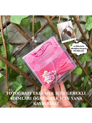 Marmori Hot Flowers Çiçek Aynalı Kişiye Özel Fotograf Sevgiliye Çiçek Hediye Buket Çiçek Sevgililer Günü