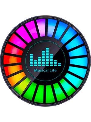 Upway Sese Duyarlı Şarjlı Animasyonlu Ritim Lambası - Çok Renkli Hediyelik Araç Aksesuarı