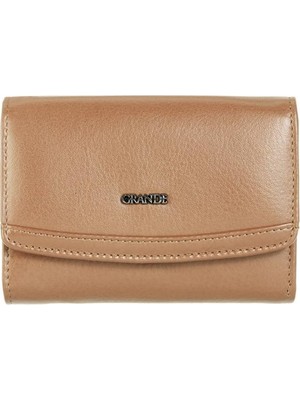 Grande Gerçek Deri Kadın Cüzdanı Hakiki Deri Normal Boy