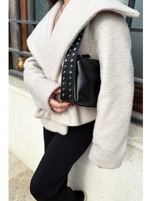 bahwar Zımbalı  Vegan Deri Kadın Omuz Çantası – Günlük Şık El ve Kol Çantası